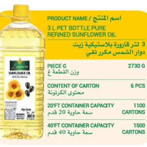 laura 3L PET Bottle Pure Refined Sunflower Oil